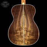 Front of Martin Custom Shop  00-14F 28/45 Style Adirondack/Wild Grain East Indian Rosewood.