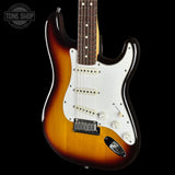 Front angle of Used 1984 Fender America STD Strat Sunburst.