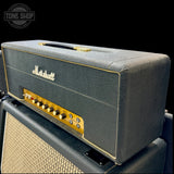 Front right of Used 1995 Marshall SL100 MKII Super Lead 100 Watt Amplifier Head TSS6990.