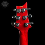 Back of headstock of Used PRS S2 Custom Scarlet Red.