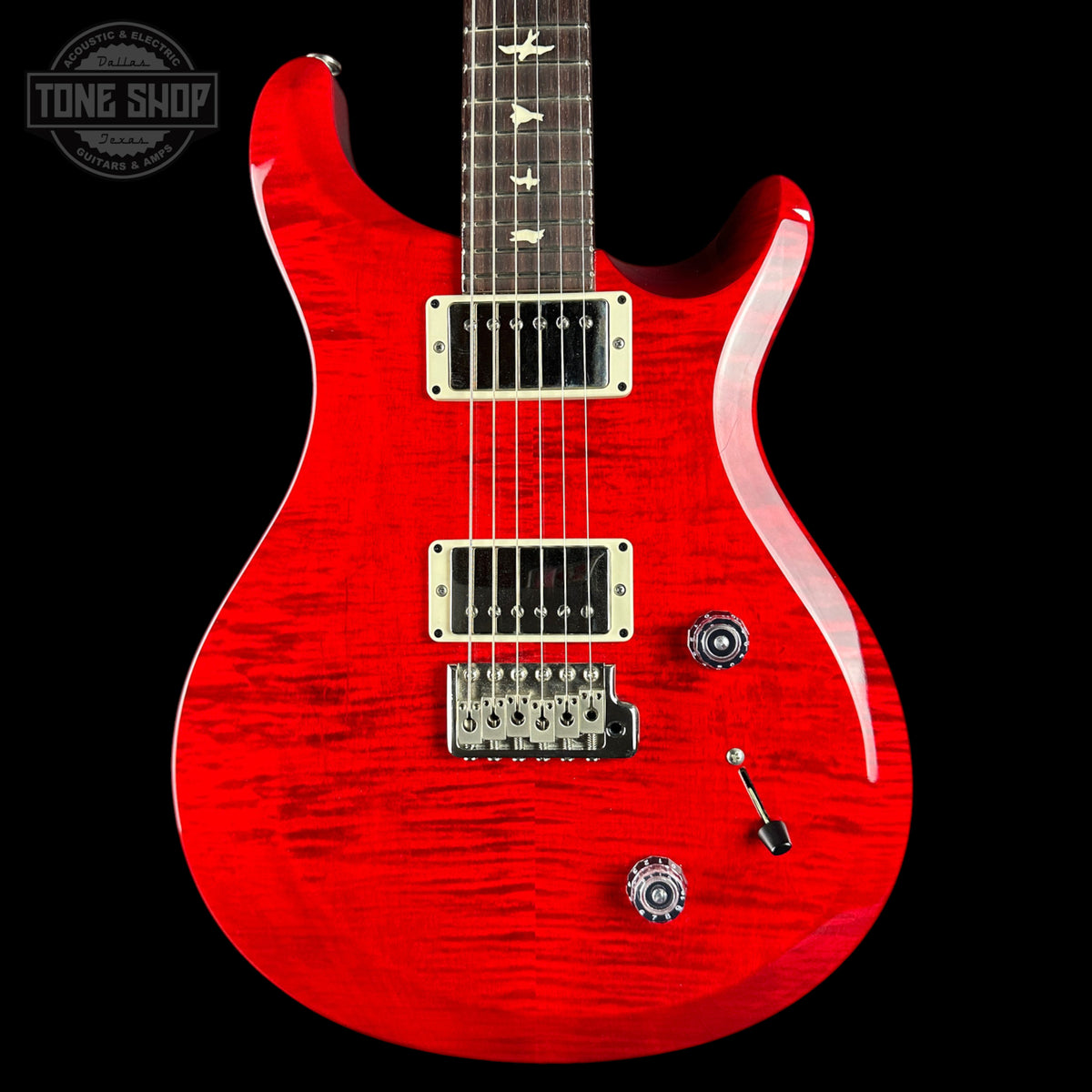 Front of Used PRS S2 Custom Scarlet Red.