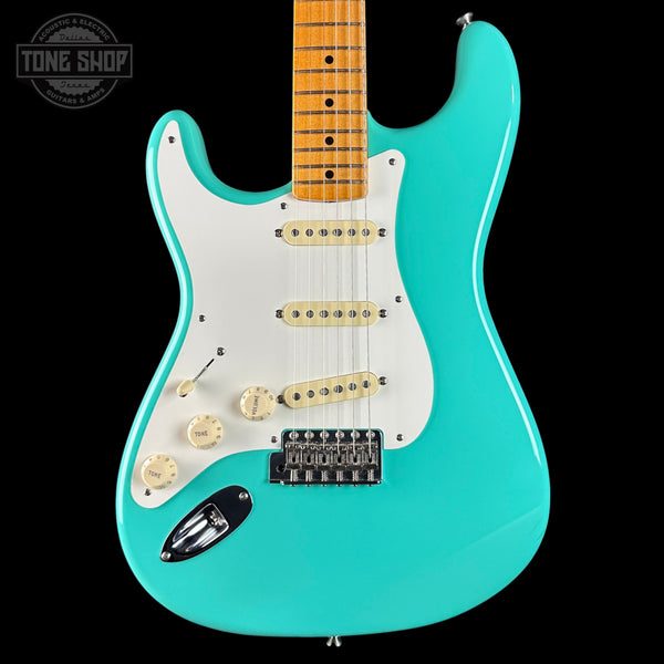 Front of Used 2022 Fender American II 1957 Stratocaster Seafoam Green Left Handed.