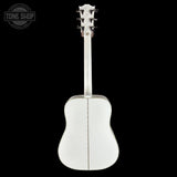 Full back of Gibson Custom Dove Alpine White LR Baggs VTC.