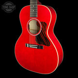 Front angle of Gibson Custom Made 2 Measure L-00 Maple Cherry LR Baggs VTC.