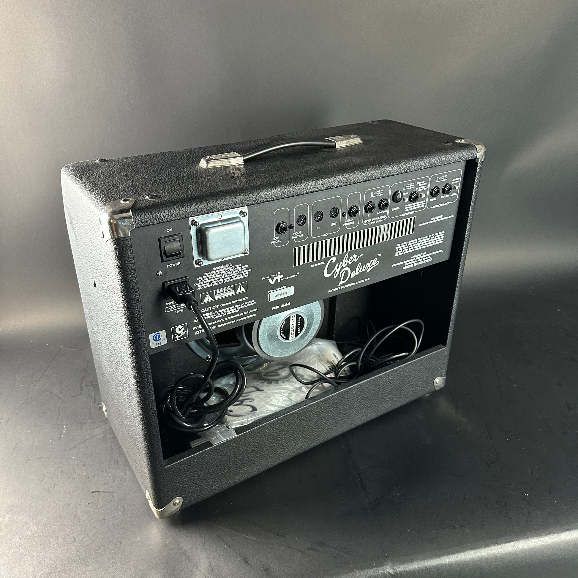 Back angle of Used Fender Cyber Deluxe.