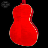 Back angle of Gibson Custom Made 2 Measure L-00 Maple Cherry LR Baggs VTC.