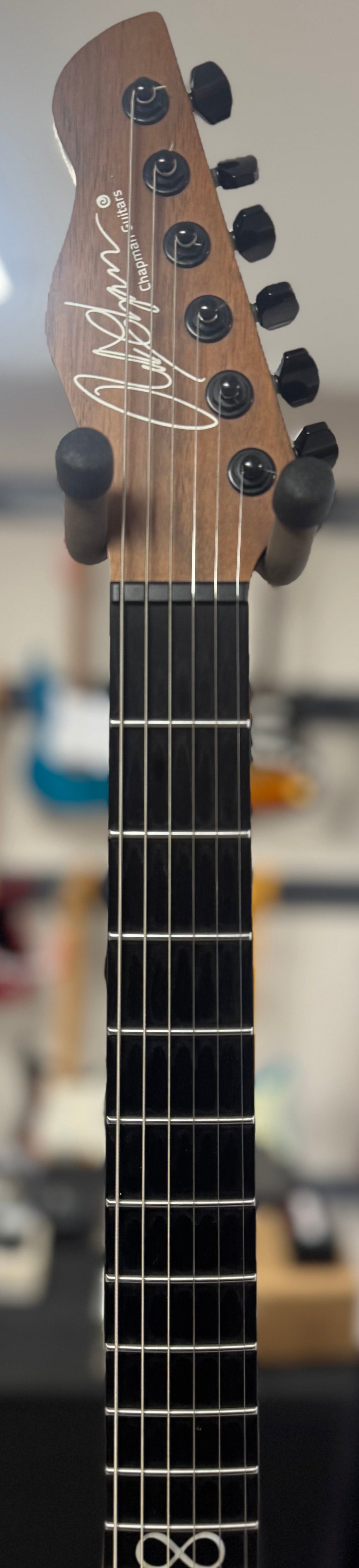 Front of neck of Used Chapman ML1 Pro Natural Walnut w/case TSS6117