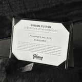 Certificate of authenticity for Gibson Custom Made 2 Measure Hummingbird Maple Long Scale Tri-burst LR Baggs VTC.