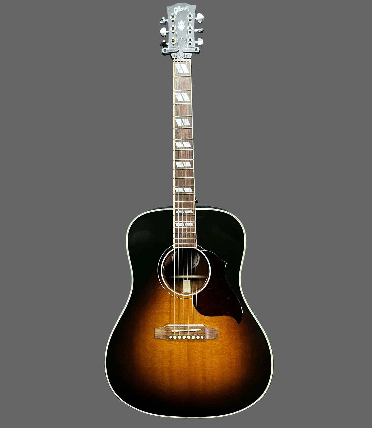 Full front of Used 2017 Gibson Hummingbird Pro Sunburst w/Case TFW2752