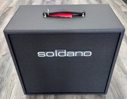 Used Soldano 112 Open Back 1X12 Cabinet w/Red Back G12H 16 Ohm TFW2818