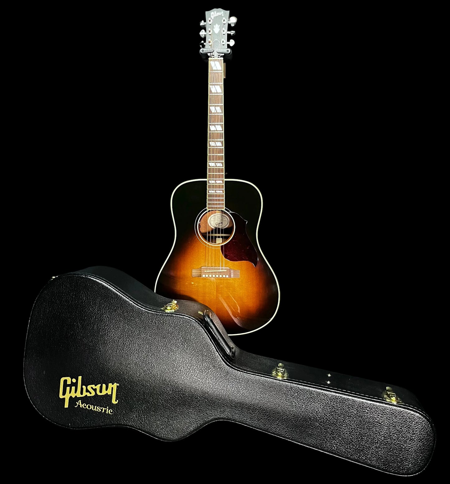 Front of w/case of Used 2017 Gibson Hummingbird Pro Sunburst w/Case TFW2752