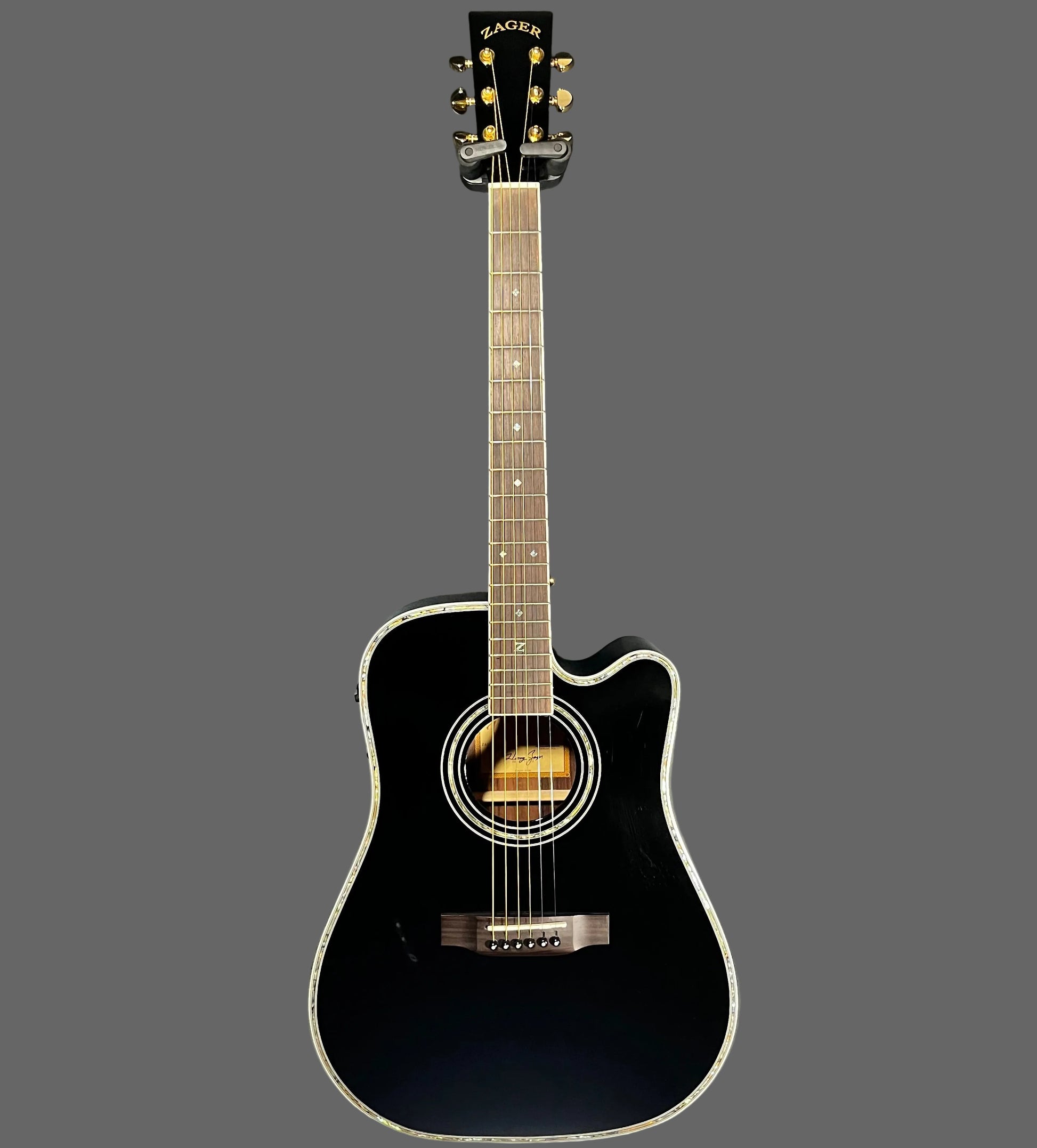 Full front of Used 2021 Zager ZAD-80CE AURA/BK Plus w/case TFW2728