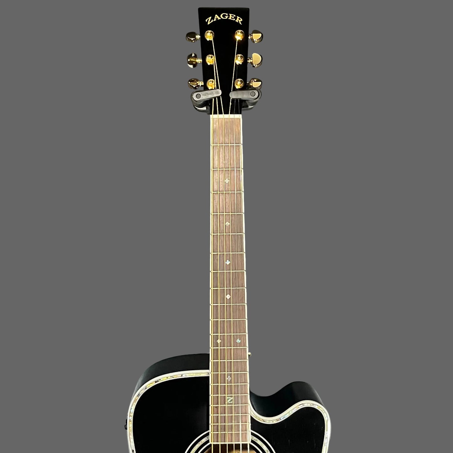 Neck of Used 2021 Zager ZAD-80CE AURA/BK Plus w/case TFW2728