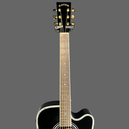 Neck of Used 2021 Zager ZAD-80CE AURA/BK Plus w/case TFW2728