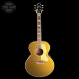 Full front of Gibson Custom Made 2 Measure J-185 Original Mahogany Gold Top VOS LR Baggs VTC.