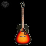 Full front of Gibson Custom Made 2 Measure J-45 Standard Long Scale Vintage Sunburst.