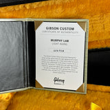 Certificate of authenticity for Gibson Custom Limited 68 Les Paul Custom Ebony Top Gold Back Light Aged.