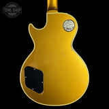 Back of Gibson Custom Limited 68 Les Paul Custom Ebony Top Gold Back Light Aged.