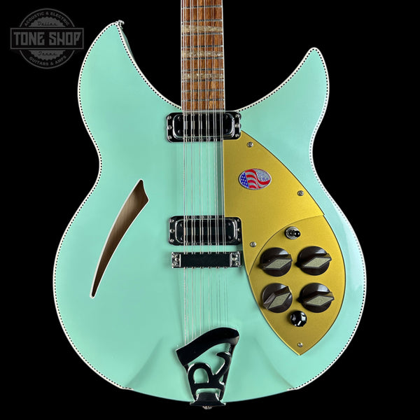 Front of Used 2025 Rickenbacker 360/12 Seafoam Green Pearl 12 String.