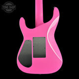 Back of Jackson Custom Shop USA Special Edition Soloist Platinum Pink.