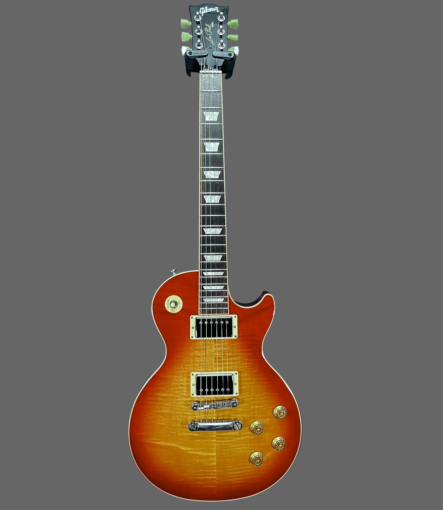 Full front of Used 2018 Gibson Les Paul Traditional Heritage Cherry Sunburst w/Case TFW2794