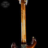 Back of neck of Used 2015 Fender Custom Shop Artisan Okoume Strat.