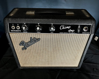 Front of Used Vintage 1966 Fender Champ 6 Watt 1X8 Amplifier TFW103