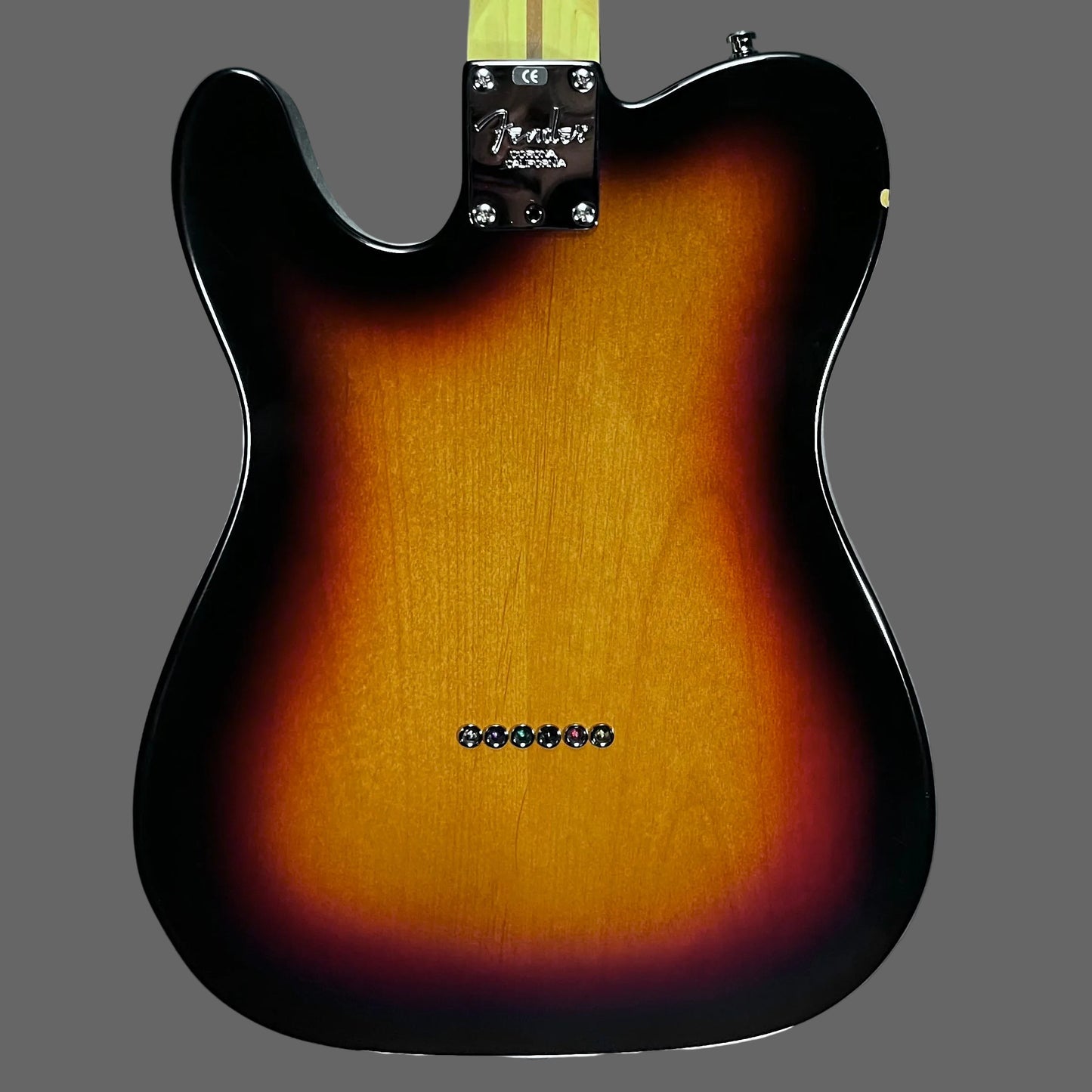 Back of Used 2003 Fender American Telecaster 3 Tone Sunburst w/Case TFW2774