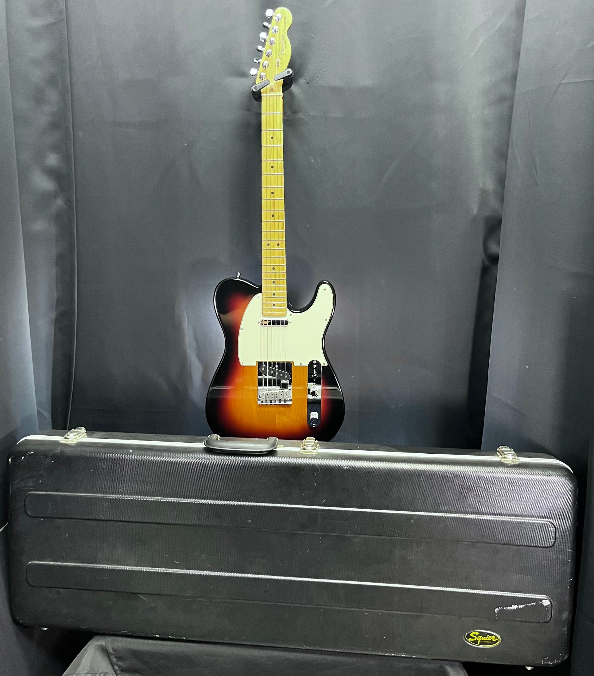 Front of w/case of Used 2003 Fender American Telecaster 3 Tone Sunburst w/Case TFW2774