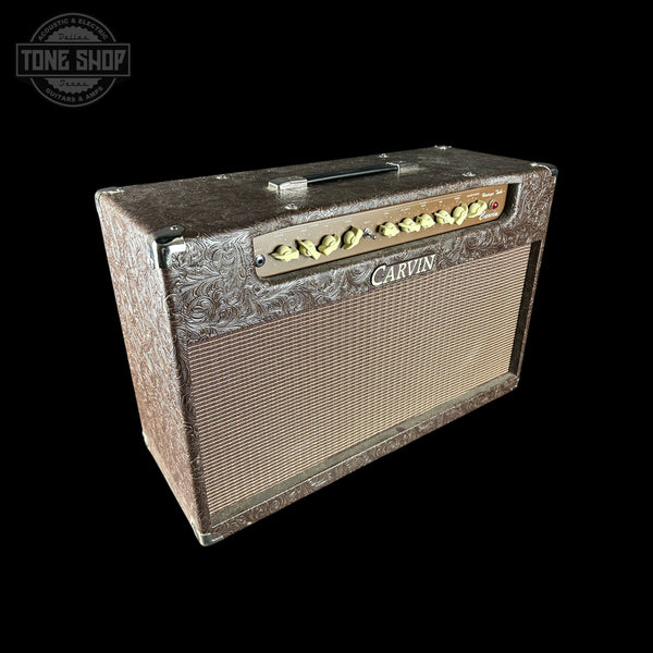 Front of Used Carvin Belair 2x12 Western Tolex.