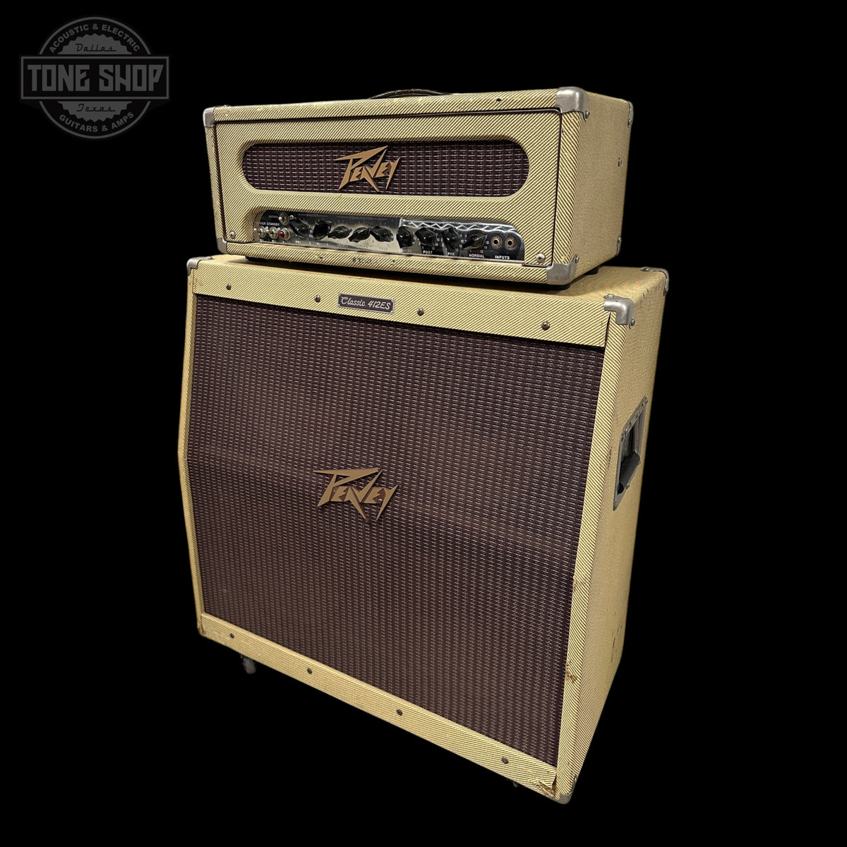 Front angle of Used Peavey Classic 100 Head.
