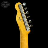 Back of headstock of Used 2020 Fender Jimmy Page Mirror Telecaster White Blonde.