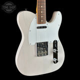 Front angle of Used 2020 Fender Jimmy Page Mirror Telecaster White Blonde.