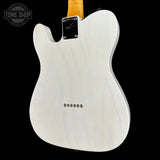 Back angle of Used 2020 Fender Jimmy Page Mirror Telecaster White Blonde.