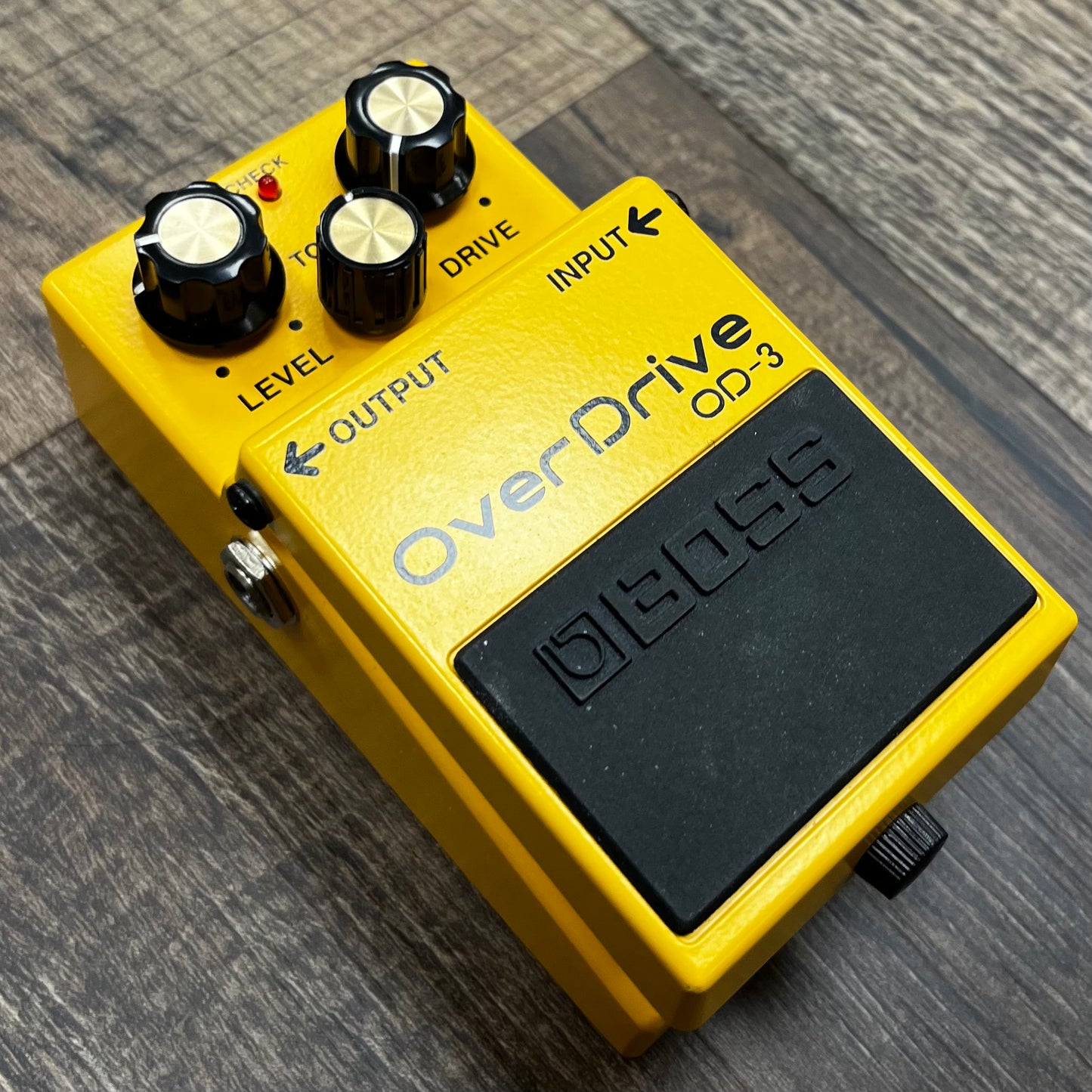 Side of Used Boss OD-3 Overdrive Pedal W/Box TFW106