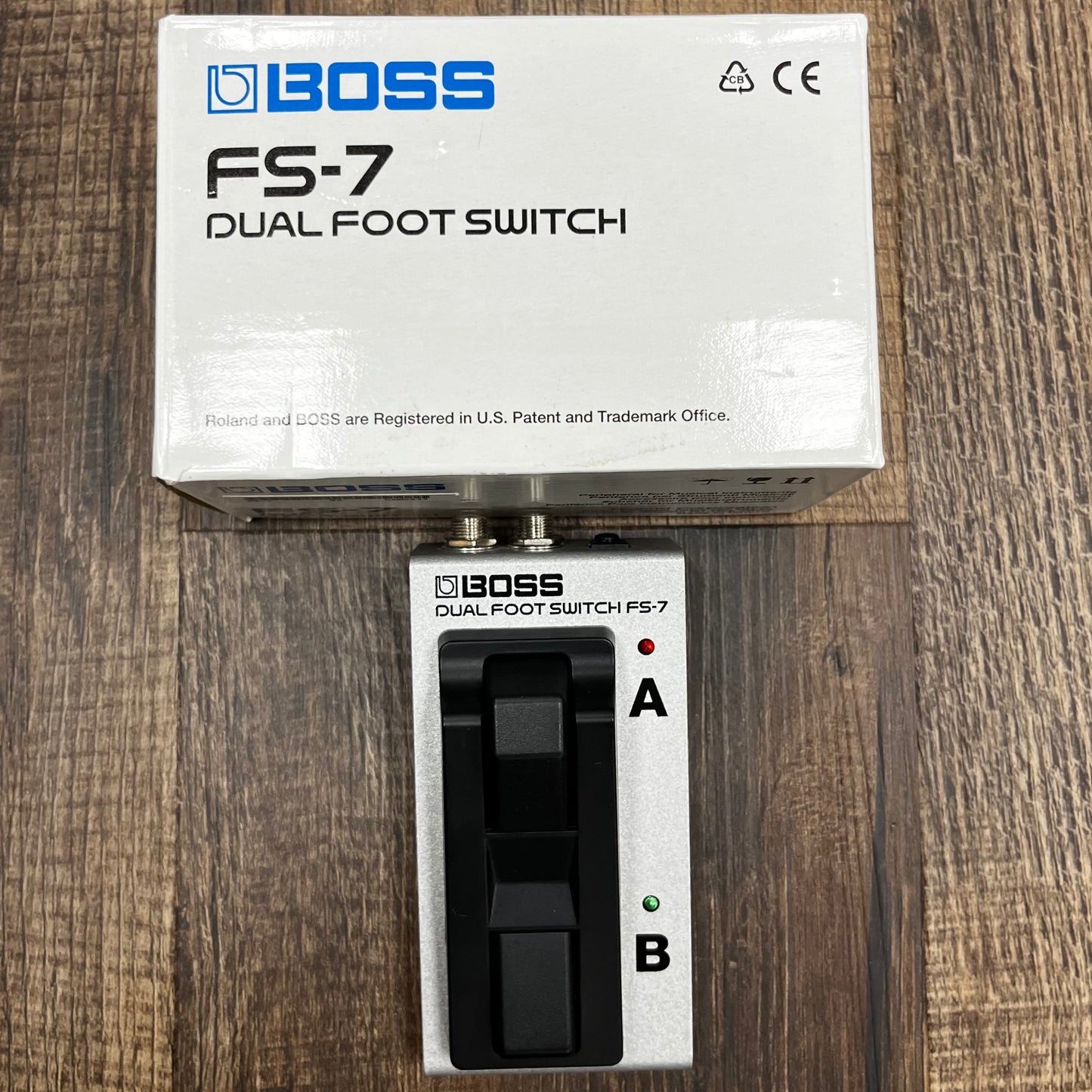 Top of w/box of Used Boss FS-7 Footswitch w/box TFW115