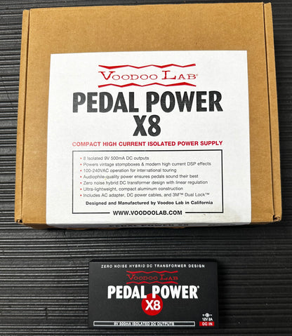 Top with box view of Used Voodoo Lab Pedal Power X8 w/Cables w/Box 