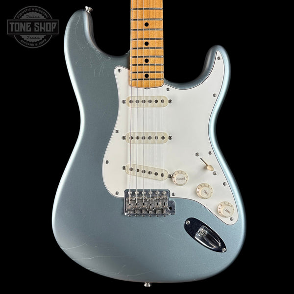 Front of Used 2005 Fender Custom Shop 1966 Stratocaster Ice Blue Metallic Closet Classic.