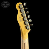 Back of headstock of Fender Custom Shop TSG Exclusive ’52 Telecaster Chambered Chartreuse Sparkle Journeyman Relic.
