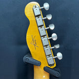 BAck of headstock of Used 2022 Fender Custom Shop Limited '59 Telecaster Relic Black w/Case TFW2805