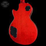 Back angle of Used 2009 Gibson Les Paul Traditional Desert Burst.