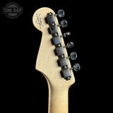 Back of headstock of Used 2010 Fender Custom Shop 1960 Stratocaster NOS Black Matching Headstock.