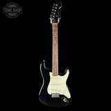 Full front of Used 2010 Fender Custom Shop 1960 Stratocaster NOS Black Matching Headstock.