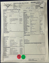 Technical document with text and checkboxes on a dark background