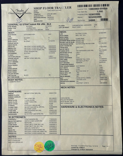 Technical document or form with text and checkboxes on a dark background