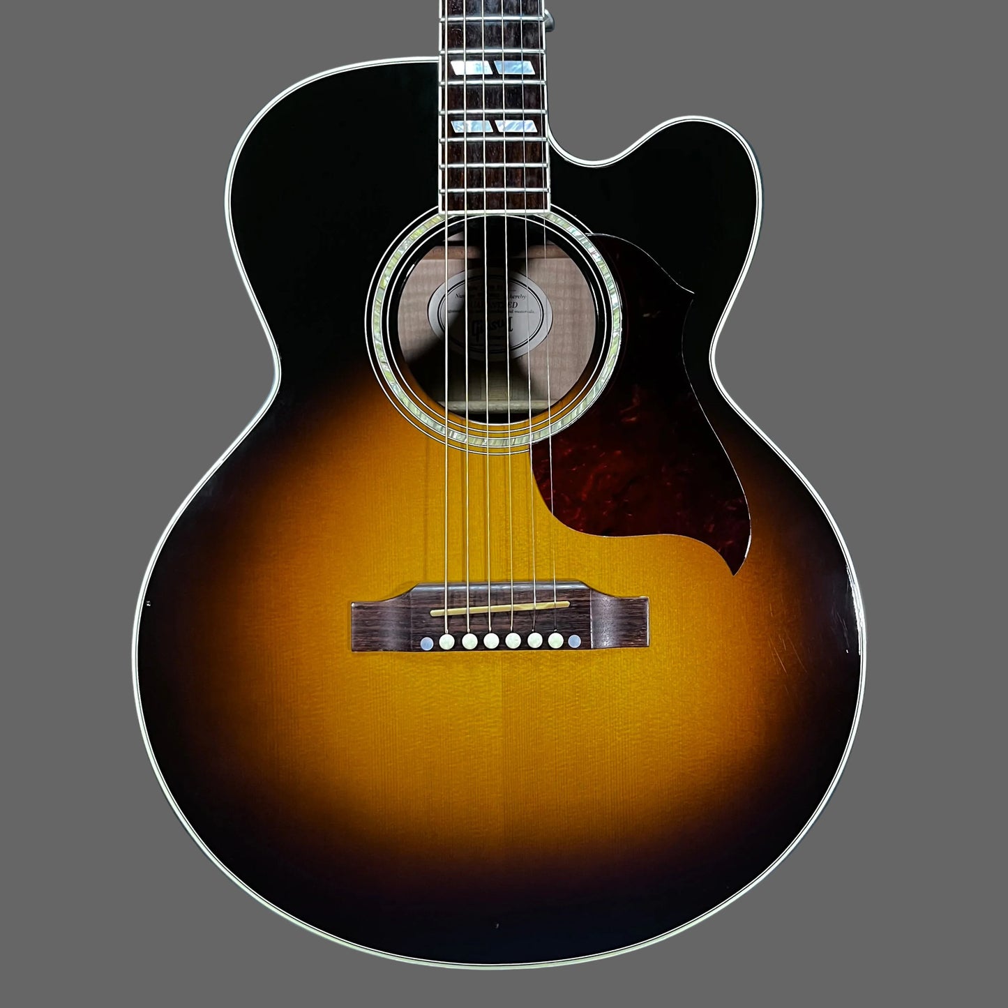 Front of Used 2010 Gibson J-165 Sunburst w/Case TFW2806