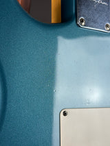 Wear on back of Used 2010 Fender Custom Shop Greg Fessler Masterbuilt 50s Closet Classic Strat Lake Placid Blue.