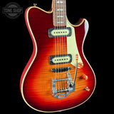 Front angle of Powers Electric A-Type Select Washed Cherry / Garnet Red.