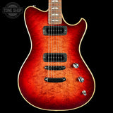 Front of Powers Electric A-Type Select Limited Birdseye Lava Burst PF42 Hardtail.