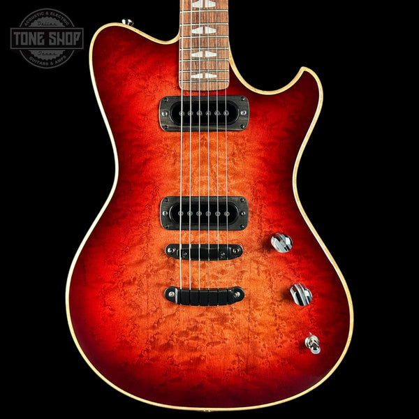 Front of Powers Electric A-Type Select Limited Birdseye Lava Burst PF42 Hardtail.
